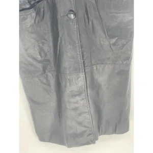 Vtg WOMENS COMINT LONG‎ BLACK LEATHER COAT SIZE Medium thumbnail 8