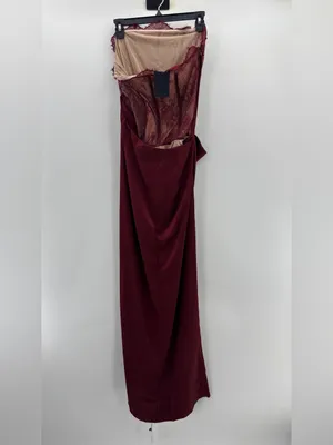 NBD Nalani Corset Maxi Dress in Oxblood thumbnail 4