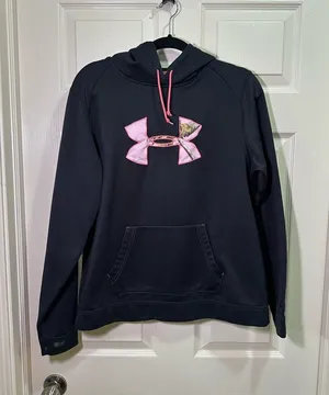 Under Armour Camo Hooded Sweatshirt Size XL Black Pink Camouflage Hoodie thumbnail 1
