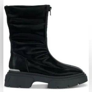 NEW $286 DKNY Women's Fiza Zipper Boots Black sz -7.5 thumbnail 3