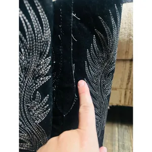 Coconuts by Matisse Black Silver Western Style Cowgirl Silver Wings Block Heel Boots size 8 thumbnail 6