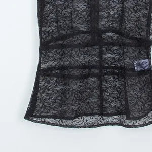 Chelsea28 Womens Lace Sheer Top Size S Black Flutter Sleeve Whimsigoth Witchy‎ thumbnail 7