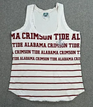 Alabama Crimson Tide Disney Athletic Tank Top Women's Large Stripe Racerback thumbnail 1