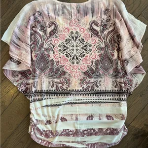 Women's Pink Paisley Top thumbnail 4