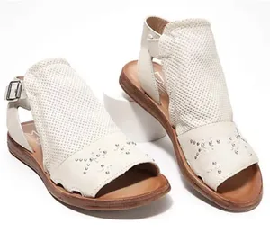 Miz Mooz Women Leather Ankle Strap Sandals -Fifi Size 41 US 9.5 Wide Linen‎ thumbnail 1