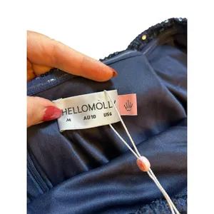NWT - Hello Molly Navy Blue Sequined Gown - Size M thumbnail 3