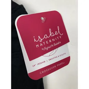 New Isabel Maternity Black Crossover Panel Skinny Pant Womens Size 12/31 Casual thumbnail 5
