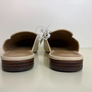 NWT J. Crew Women's Cream Mules with Gold Accent sz 9 thumbnail 5