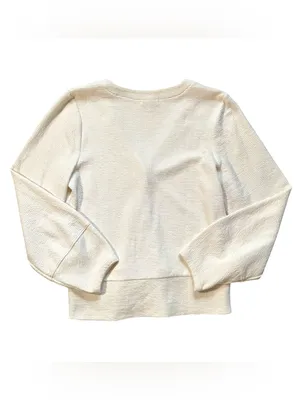 Madewell Ivory Textured Button Front Cardigan Sweater thumbnail 5