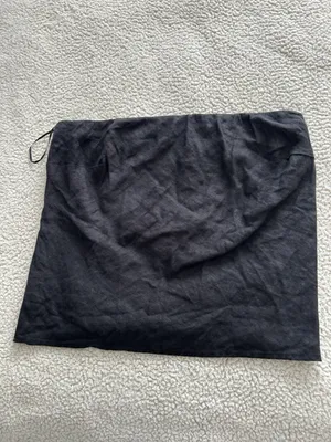Quince Womens European Linen Strapless Top Smocked Back Pull On Black Size L thumbnail 7
