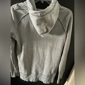 American Eagle Distressed Hoodie Women’s Grey Size Medium Slim fit. thumbnail 3
