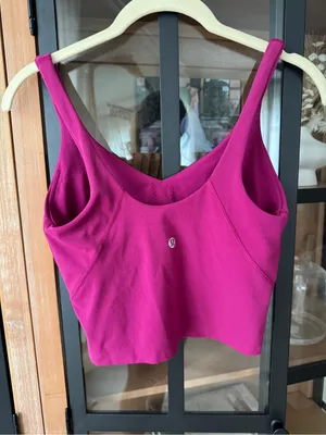 Lululemon Align Tank Top sports bra Magenta Purple berry cropped thumbnail 7