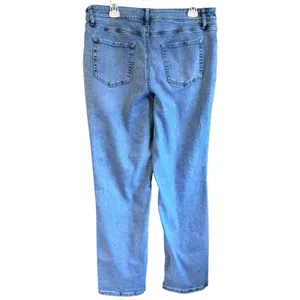Maurices M Jeans Womens 16 Regular High Rise Slim Straight Ankle Light Wash Blue thumbnail 10