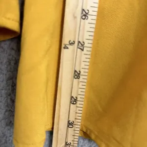 Gypsies & moondust wide leg pants womens large yellow high rise belted boho glam thumbnail 4