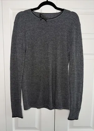 Rag & Bone Merino Wool Sweater Womens Size S Grey Long Sleeve Crew Neck Knit Top thumbnail 1
