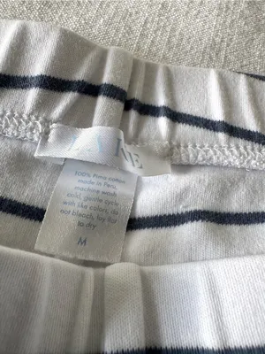Lake Pima Cotton Stripe Pajama Pants, Medium White thumbnail 4