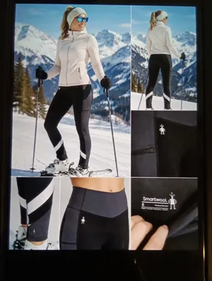 Smartwool Womens Merino Blend Sport Fleece Colorblock Tights Skii Gorpcore S thumbnail 2
