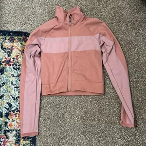 Fabletics Pink Canyon / Lavender Lustre Tory Cropped Seamless Jacket thumbnail 7