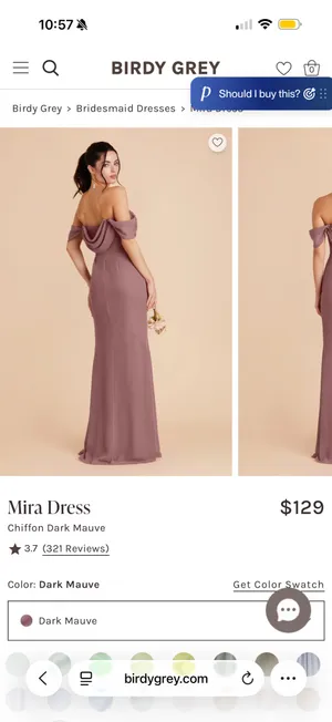 Bridesmaid Birdy Grey Dress thumbnail 5
