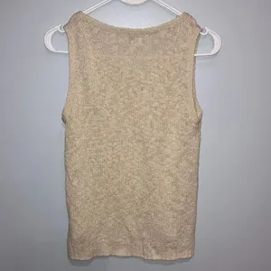 J. Crew Open Knit Cream V-neck Sleeveless Top Size XS Coquette #785 thumbnail 7