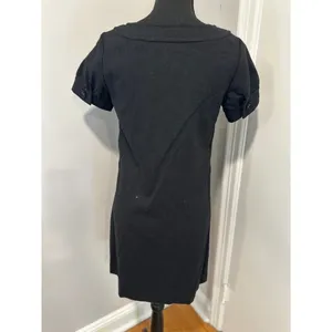 VTG GAP Wool Blend Pleated Bib Shift Dress Women SZ: 4 Black preppy mall brand thumbnail 2