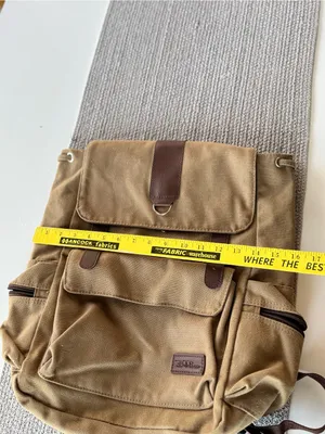 Bella Russo Tan Brown Nylon Drawstring Backpack thumbnail 6