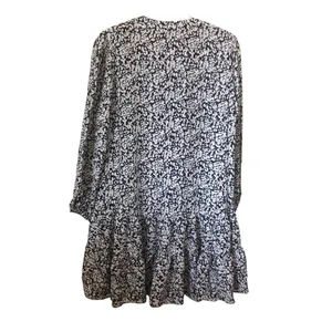 C Zara Claris Back & White V-Neck Long Sleeve Ruffle Women Mini Dress Size M thumbnail 7