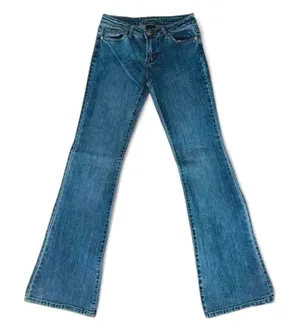 Y2K Medium Wash Blue Denim Flare Jeans Vintage Wet Seal Boot Cut Flares 4/6 thumbnail 2