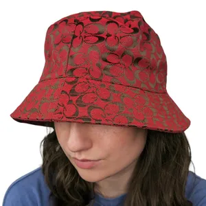 Vintage Y2K Red & Brown GG Logo Bucket Hat thumbnail 1
