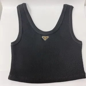 PRADA logo cropped tank top thumbnail 6