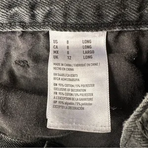 American Eagle Mom Jeans Women's Size 8 Long Black Wash thumbnail 7