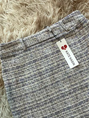 Kate Kasin Tweed Skirt new w/Tags Gray thumbnail 4