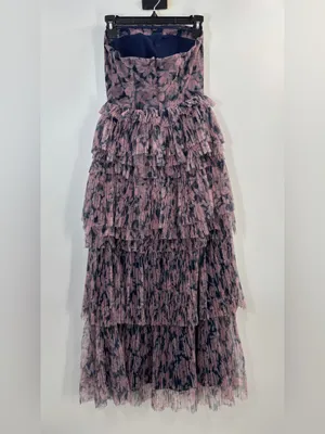 Hutch Outline Floral Tiered Strapless Maxi Dress thumbnail 5