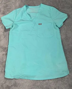 Figs mint blue/green scrub top XS thumbnail 1