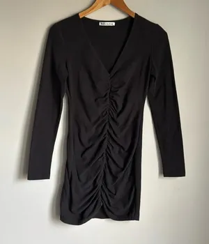 Reformation Cally Stretch Organic Cotton Long Sleeve Dress thumbnail 2