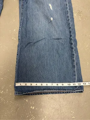 Express Distressed High Rise Wide Leg Crop Jeans Womens 2 Regular thumbnail 5