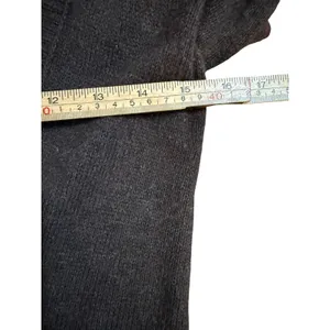 Rare Vintage Abercrombie & Fitch Brown V-Neck Hoodie Sweater Angora‎ Blend XL thumbnail 7