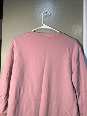 Banana Republic Women's Size Medium Crewneck Sweatshirt‎ Light Pink Clean Terry thumbnail 7