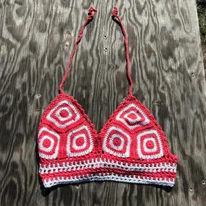 Nwt crochet halter top from cider size‎ medium thumbnail 2