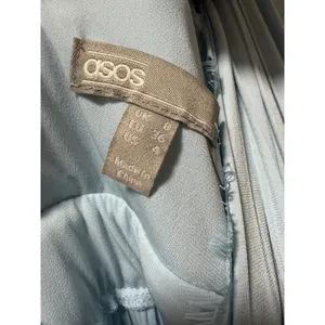 ASOS Light Blue Pleated‎ Lace Trim Maxi Dress Sleeveless V-Neck Wedding Guest 4 thumbnail 8