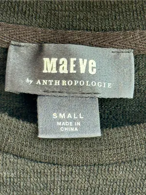 Maeve Anthropologie Swiss Dot Sheer Puff Sleeve Top Mixed Media Black Small thumbnail 7