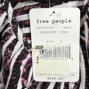 Free People Maxi Dress Size 8 Midnight Combo Striped Floral‎ Rayon Blend thumbnail 4