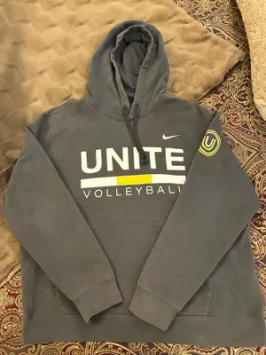 Mens Gray Hooded Nike Sweatshirt Size Large thumbnail 1