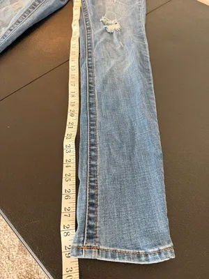Seven7 Tummyless High Rise Skinny Jeans Size 4 Light Wash thumbnail 5