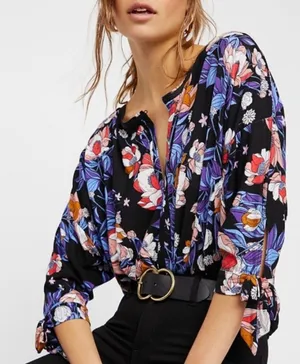 {Free People} Floral Keepin' On Top Size Small thumbnail 1