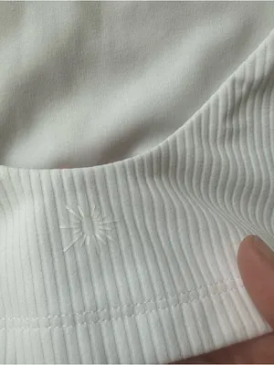 aerie White Ribbed Scoop Crop Top thumbnail 2