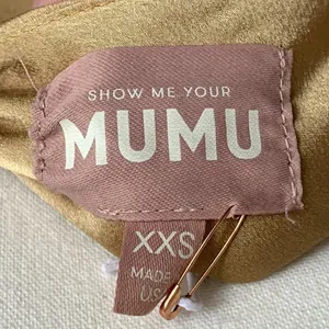 NWT Show‎ Me Your Mumu Jasmine Halter Midi Dress in True Gold Luxe Satin thumbnail 6
