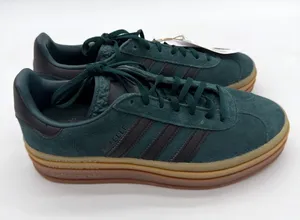 Adidas Gazelle Bold Aurora Ivy Gum Brown Platform Skater Suede Low Sneakers 10 thumbnail 1