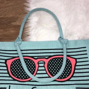 lafont. Large green striped tote bag thumbnail 6