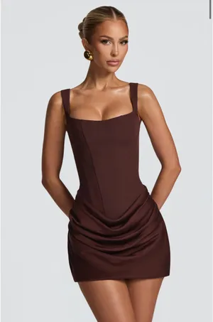 Babyboo Cornelia Mini Dress Brown thumbnail 1